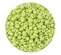 WENH 2/3/4mm 1000pcs Solid Color Glass Rice Beads Round Seed Beads for Jewelry Making DIY Bracelet Earring Beaded Accessories(Light Green,4mm)