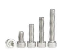 WENH 2/5/10/50pcs DIN912 M1.4 M1.6 M2 M2.5 M3 M4 M5 M6 M8 M10 A2-70 304 Stainless Steel Allen Hexagon Hex Socket Cap Head Screw Bolt(40mm,M5 x10pcs)