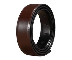 WENH 2.8cm 3.0cm 3.3cm 3.5cm 3.8cm Wide Double-sided Cow Reversible Leather With Holes No Buckle Belt Without Buckle(105CM,2.8CM)