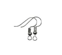 WENH 200pcs/Lot DIY Earring Findings Earrings Clasps Hooks Fittings Jewelry Making Accessories Iron Hook Earwire Supplies(Gun Black)