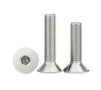 WENH 304 Stainless Steel M1.6 M2 M2.5 M3 M4 M5 M6 M8 M10 Hexagon Hex Socket Countersunk Screw DIN7991 (12mm,M2.0 (200pcs))