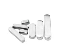 WENH 304 Stainless Steel Parallel Key M3 M4 M5 M6 M8 M10 M12 M14 M16 Round Ended Drive Shaft Flat Keyway Pin Square Rectangular Keys(M6x6-2pcs,55mm)