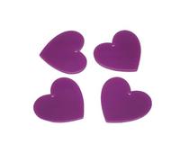 WENH 30x28mm 100pcs Acrylic Solid Neon Effect Heart Charm for Handmade Earring DIY Parts,Jewelry Findings&Components(Purple)