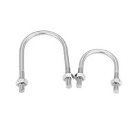 WENH 316 Round U Shape Bolts And Nuts Set M6 M8 M10 U Shape Pipe Clamp Clip U Type Tube Holder Fixed Buckle Screws(M8x51x78mm 2Sets)