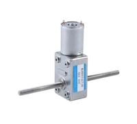 WENH 4632-370 DC6C 12V 24V HIgh Torque Double M6 Thread Shaft Worm Gear Motor Adjust Speed Reversible With Flange(150rpm,6V)