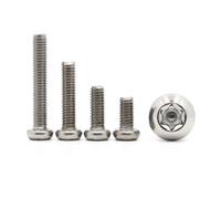 WENH 5-50pcs M2 M2.5 M3 M4 M5 M6 M8 A2 Stainless Steel Six Lobe Torx Button Head With Pin Tamper Proof Anti Theft Security Screw Bolt(25mm,M3 20pcs)