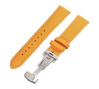 WENH Butterfly Buckle Nylon Sailcloth Deployment Watch Strap 18mm 19mm 20mm 21mm 22mm 24mm Quick Release Band Waterproof Watchband(Orange,24mm)