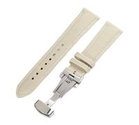 WENH Butterfly Buckle Nylon Sailcloth Deployment Watch Strap 18mm 19mm 20mm 21mm 22mm 24mm Quick Release Band Waterproof Watchband(Beige,21mm)