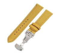 WENH Butterfly Buckle Nylon Sailcloth Deployment Watch Strap 18mm 19mm 20mm 21mm 22mm 24mm Quick Release Band Waterproof Watchband(Mustard yellow,24mm)