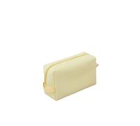 WENH Cosmetic Bag for Women Large Capacity Makeup Bag Cotton Solid Color Travel Storage Toiletry Bag Pouch(Yellow)