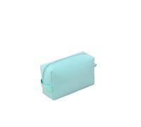 WENH Cosmetic Bag for Women Large Capacity Makeup Bag Cotton Solid Color Travel Storage Toiletry Bag Pouch(Light Green)
