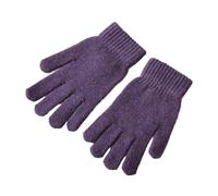 WENH Elastic Full Finger Gloves Warm Thick Cycling Driving Fashion Women Winter Warm Cashmere Knitted Outdoor Five Finger Gloves(Adult-purple)
