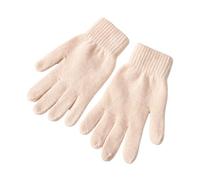 WENH Elastic Full Finger Gloves Warm Thick Cycling Driving Fashion Women Winter Warm Cashmere Knitted Outdoor Five Finger Gloves(Adult-beige)