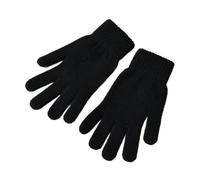 WENH Elastic Full Finger Gloves Warm Thick Cycling Driving Fashion Women Winter Warm Cashmere Knitted Outdoor Five Finger Gloves(Adult-black)