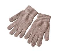 WENH Elastic Full Finger Gloves Warm Thick Cycling Driving Fashion Women Winter Warm Cashmere Knitted Outdoor Five Finger Gloves(Adult-brown)