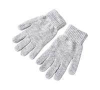WENH Elastic Full Finger Gloves Warm Thick Cycling Driving Fashion Women Winter Warm Cashmere Knitted Outdoor Five Finger Gloves(Adult-light grey)