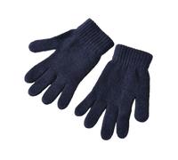 WENH Elastic Full Finger Gloves Warm Thick Cycling Driving Fashion Women Winter Warm Cashmere Knitted Outdoor Five Finger Gloves(Kids-navy)