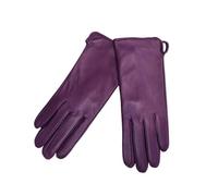 WENH Gloves Women's New Knitted Lining Spring Classic Versatile Multicolor Driving Gloves Leather Autumn(PURPLE,8.5)
