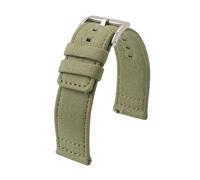 WENH Quick Release Nylon Canvas Watch Strap 18mm 20mm 22mm Bracelet Buckle Watchbands(Green 1,20mm)