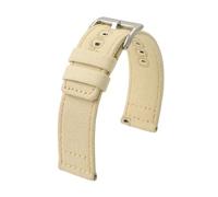 WENH Quick Release Nylon Canvas Watch Strap 18mm 20mm 22mm Bracelet Buckle Watchbands(Khaki 1,22mm)