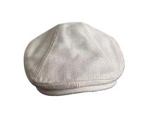 WENH Spring Men Newsboy Caps Breathable Flat Hats Vintage Octagon Cap Beret Womens Mens Orange(WHITE,XXL 62-64CM)