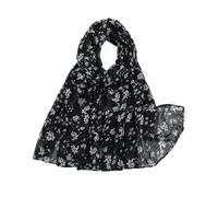 WENH Thin Printed Scarf Women Viscose Cotton Shawl Design Floral Hijabs(Red)