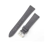 WENH Vintage Sailcloth Watch Band 20mm 22mm Fabric & Leather Strap Retro Canvas Quick Release Watchband for Men(Dark grey,20mm)