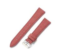 WENH Vintage Sailcloth Watch Band 20mm 22mm Fabric & Leather Strap Retro Canvas Quick Release Watchband for Men(Red,20mm)