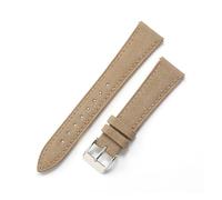 WENH Vintage Sailcloth Watch Band 20mm 22mm Fabric & Leather Strap Retro Canvas Quick Release Watchband for Men(Khakii,20mm)