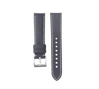 WENH Waterproof Sailcloth Watch Band & Leather Watch Strap 18mm 19mm 20mm 22mm Quick Release Fabric Watchband Wrist Strap(Black wh line 1,18mm)