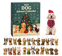 WENHESHAOQI 2025 Dog Advent Calendar Blind Box: 24-Day Mystery Box Countdown Calendar with 2D Acrylic Dog Breeds Ornaments, Christmas Surprise Gift for Dog Lovers, Pet Parents and Families
