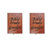 WENHESHAOQI 66-Page Bible Study Journal & Daily Devotional for Women - Leather Christian Gift with Scripture Quotes, Reading Plan for Beginners, Teens Girls-2pcs