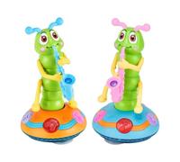 WENHESHAOQI Electric Caterpillar Saxophone Toy, Wriggle Caterpillar with Music and LED Light, Sensory Toys for Babies, Funny Twisting Sing Dance Toy for Baby Toys 6 to 12 Months Toddlers Gifts