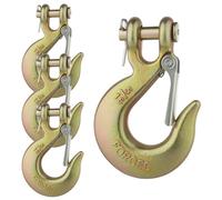 WENHUALI 5/16" Trailer Safety Chain Hooks, Clevis Slip Hook with Latch, Grade 70 Forged Steel 14,000 Lb for Trailer Truck Transport Tow Winch Hook Trailer