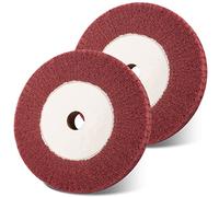 WENHUALI 6 Inch Bench Grinder Polishing Wheel, 320 Grit Tight Weave Durable Polishing Burnishing Wheel, Great for Refurbishing Golf Clubs Metal Copper, Perfect Size 1 Thickness for 0.8 Arbor(Red).