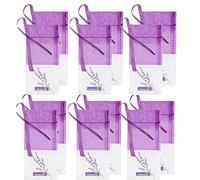 WENHUAZAI 12 Pcs Empty Purple Drawstring Gauze Cotton Lavender Sachets Sacks for Lavender, Spice and Herbs