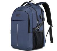 WENIG Backpack for Men,Extra Large 50L Water Resistant 17.3 inch Travel Laptop Backpack Work Bag with USB Charging Port,Anti Theft Big Business Computer Backpack for Men Women College School-Blue