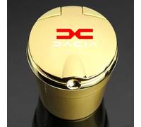 WENINETIES 1 Pack Car Ashtray for Dacia Duster 1 (I) I 2010-2018, Ashtray with Lid Portable, Flame Retardant, Accessories for Vehicle Interior Durable Premium,Gold