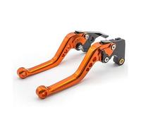 WENINETIES 1 Pair Brake Clutch Levers for Piaggio Vespa GTS GTV 250 300, Motorbike Handle Adjustable CNC Aluminum Replacement Racing Grips Accessories,Long-Orange