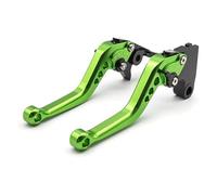 WENINETIES 1 Pair Brake Clutch Levers for Piaggio Vespa GTS GTV 250 300, Motorbike Handle Adjustable CNC Aluminum Replacement Racing Grips Accessories,Short-Green