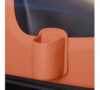 WENINETIES 2 Pack Car Cup Holder for Renault 4 (R4) E-Tech 2025 2024, PU Leather Drink Holder High-grade Seat Organizer Premium Storage Bottle Stand Holder,Orange