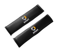 WENINETIES 2 Pcs Car Seat Belt Shoulder Covers for Smart Fortwo Forfour 450 451 453, Car Strap Covers Seatbelt Protector Cover Protect Shoulder Neck Seat Belt Pads,Carbon fiber black