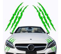WENINETIES 2 Pcs Claw Marks Car Stickers for Renault Mégane E-Tech 5 (V) I 2022-2025 -, Monster Scratch Decal Headlight Wrap Graphics Styling Body Vinyl Decorative Kit,Green