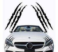 WENINETIES 2 Pcs Claw Marks Car Stickers for Renault Scenic E-Tech Electric V 2023 2024 2025, Monster Scratch Decal Headlight Wrap Graphics Styling Body Vinyl Decorative Kit,Black