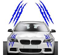 WENINETIES 2 Pcs Claw Marks Car Stickers for Renault Scenic E-Tech Electric V 2023 2024 2025, Monster Scratch Decal Headlight Wrap Graphics Styling Body Vinyl Decorative Kit,Blue