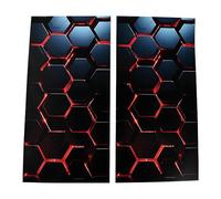WENINETIES 2Pcs Car B Pillar Stickers for ENAULT CLIO IV HATCHBACK 2012-2020, 3D Hexagon Honeycomb Vinyl Decals Waterproof Protective Trim Cover Accessories