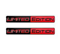 WENINETIES 2PCS Metal 3D Car Body Badges Sticker for Audi A1 A3 A5 A7 TT RS6 RS3 Q7 Q5 VW Golf GTI Zubehör, Trunk Fender Emblem Decal Accessorie,Emblem Logo Sticker Decoration Sticker,Black-Red