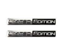 WENINETIES 2PCS Metal 3D Car Body Badges Sticker for Audi A3 A4 A5 a6 A7 A8 S4 S6 Zubehör, Trunk Fender Emblem Decal Accessorie,Emblem Logo Sticker Decoration Sticker,Black-Silver
