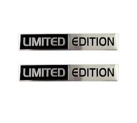 WENINETIES 2PCS Metal 3D Car Body Badges Sticker for AUDI A4 A5 A6 A7 a8 Q2 Q3 RS5 S5 SLINE ABT, Trunk Fender Emblem Decal Accessorie,Emblem Logo Sticker Decoration Sticker,BlackSilver-2