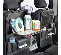 WENINETIES 2x Car Seat Organizer Kick Mats for Skoda Karoq NU7 I 2017-2024, Dining Table Backrest Bag Foldable Storage Pocket Back Seat Travel Accessories